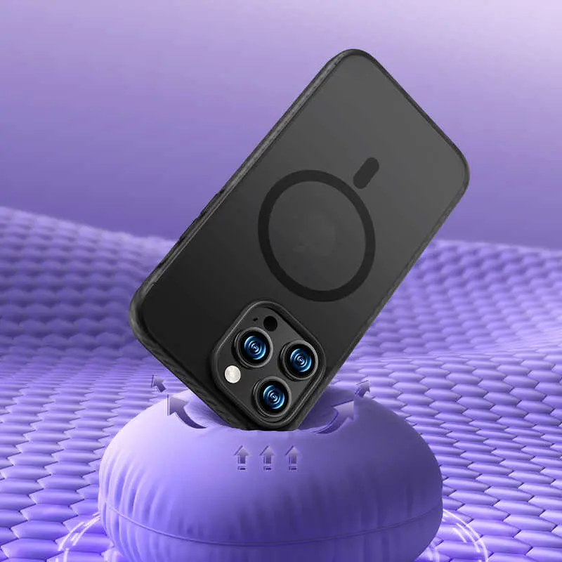 iPhone 14 Plus Mat Arka Yüzeyli Silikon Kenarlı Kılıf - Benks Icesand