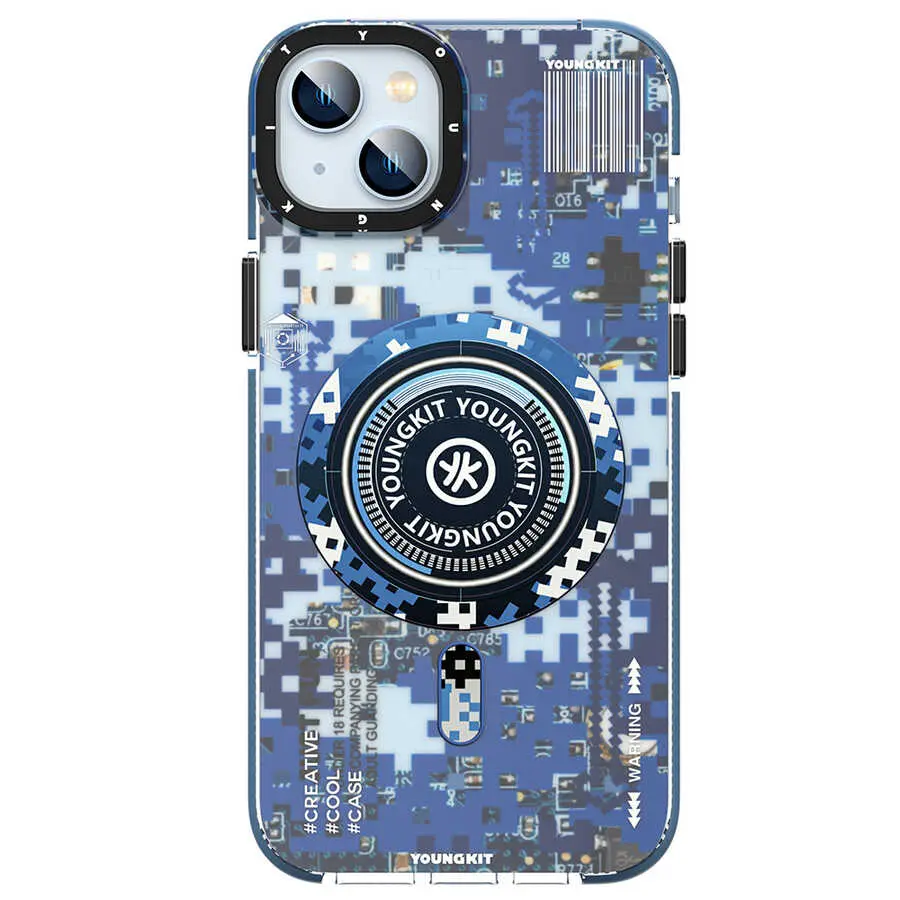 iPhone 14 Plus MagSafe Uyumlu Kamuflaj Kılıf - YoungKit