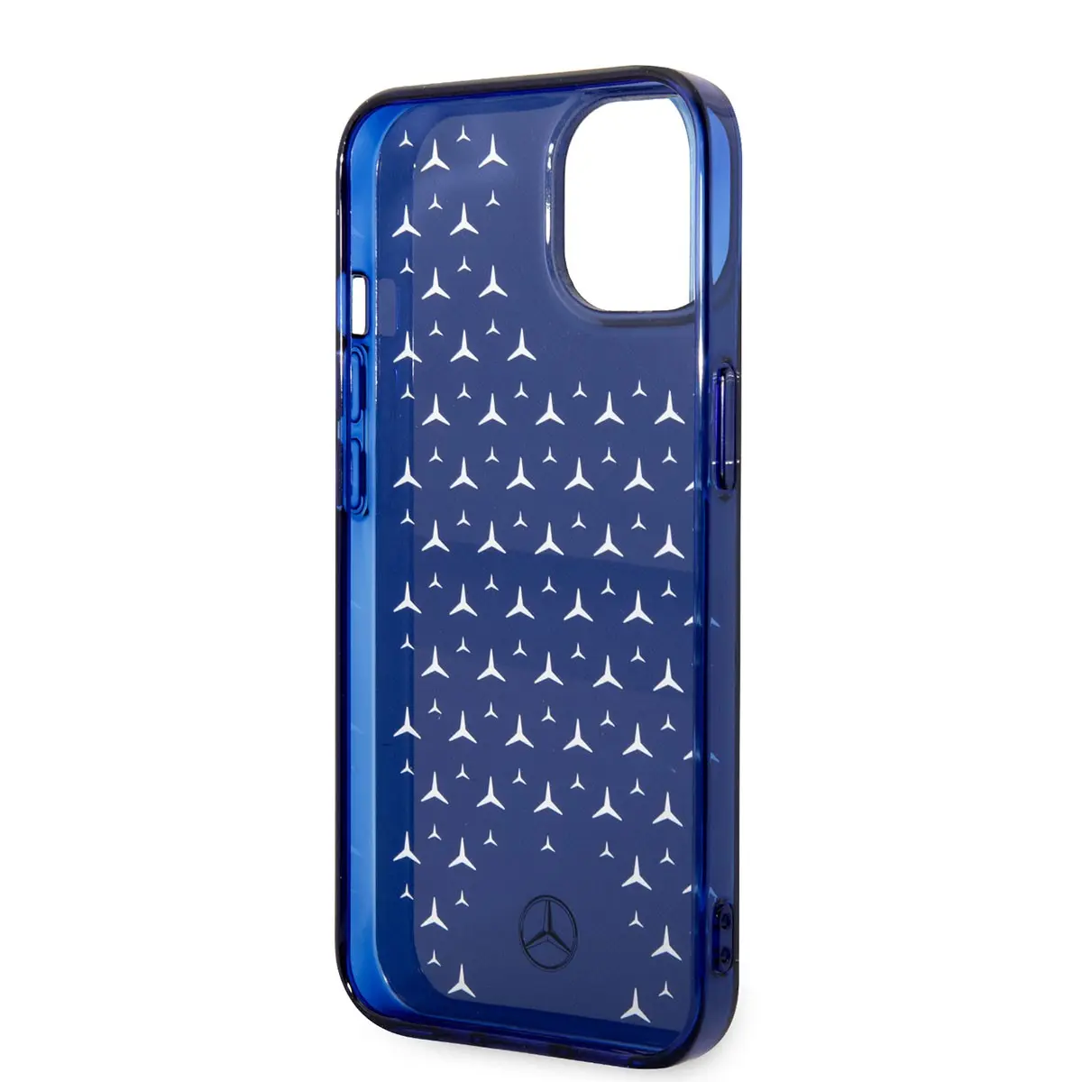 iPhone 14 Plus Şeffaf Kılıf, Mercedes Benz Yıldız Desenli - Mavi