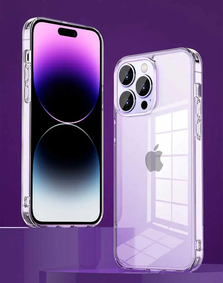 iPhone 14 Plus Şeffaf Airbag Tasarımlı Kılıf - Wiwu Concise Serisi