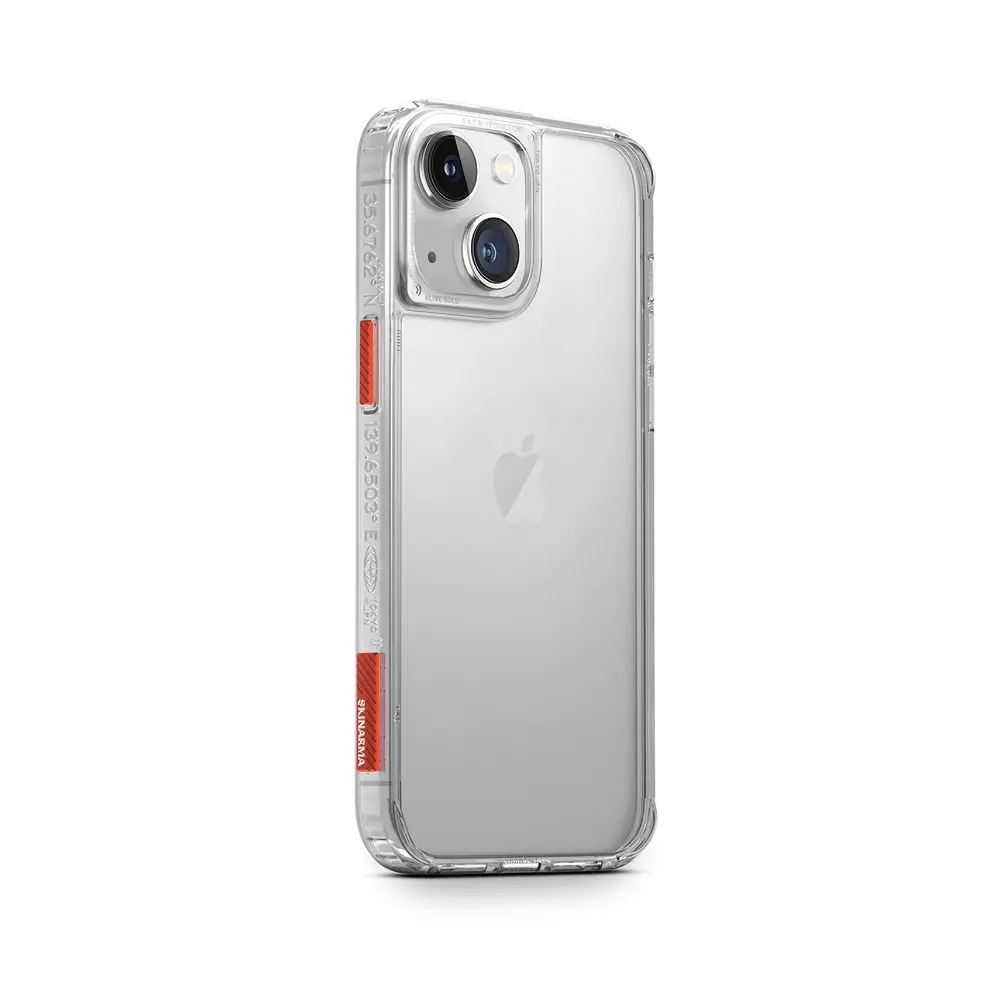 iPhone 14 Plus Şeffaf Airbag Tasarımlı Kılıf - Skinarma Saido