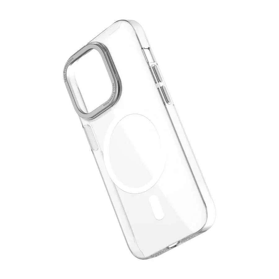 iPhone 14 Plus MagSafe Uyumlu Şeffaf Sert Kılıf - Wiwu Magnetic Crystal