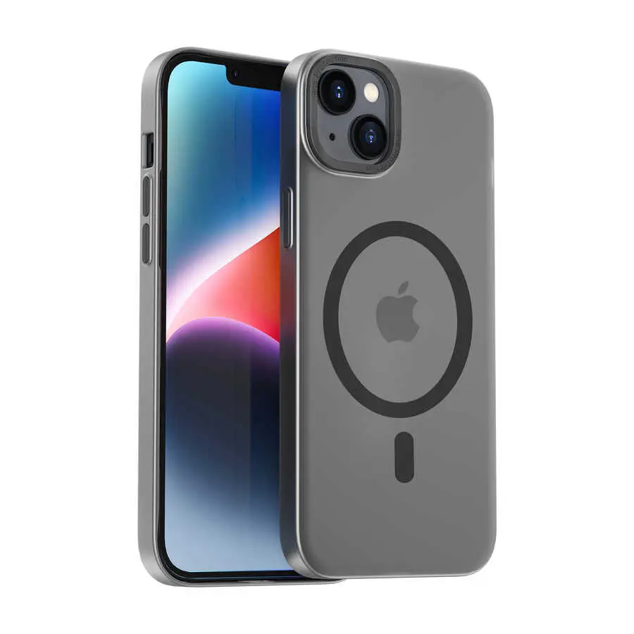 iPhone 14 Plus MagSafe Uyumlu Buzlu Sert PC Kılıf - Wiwu Frosted Magnetic