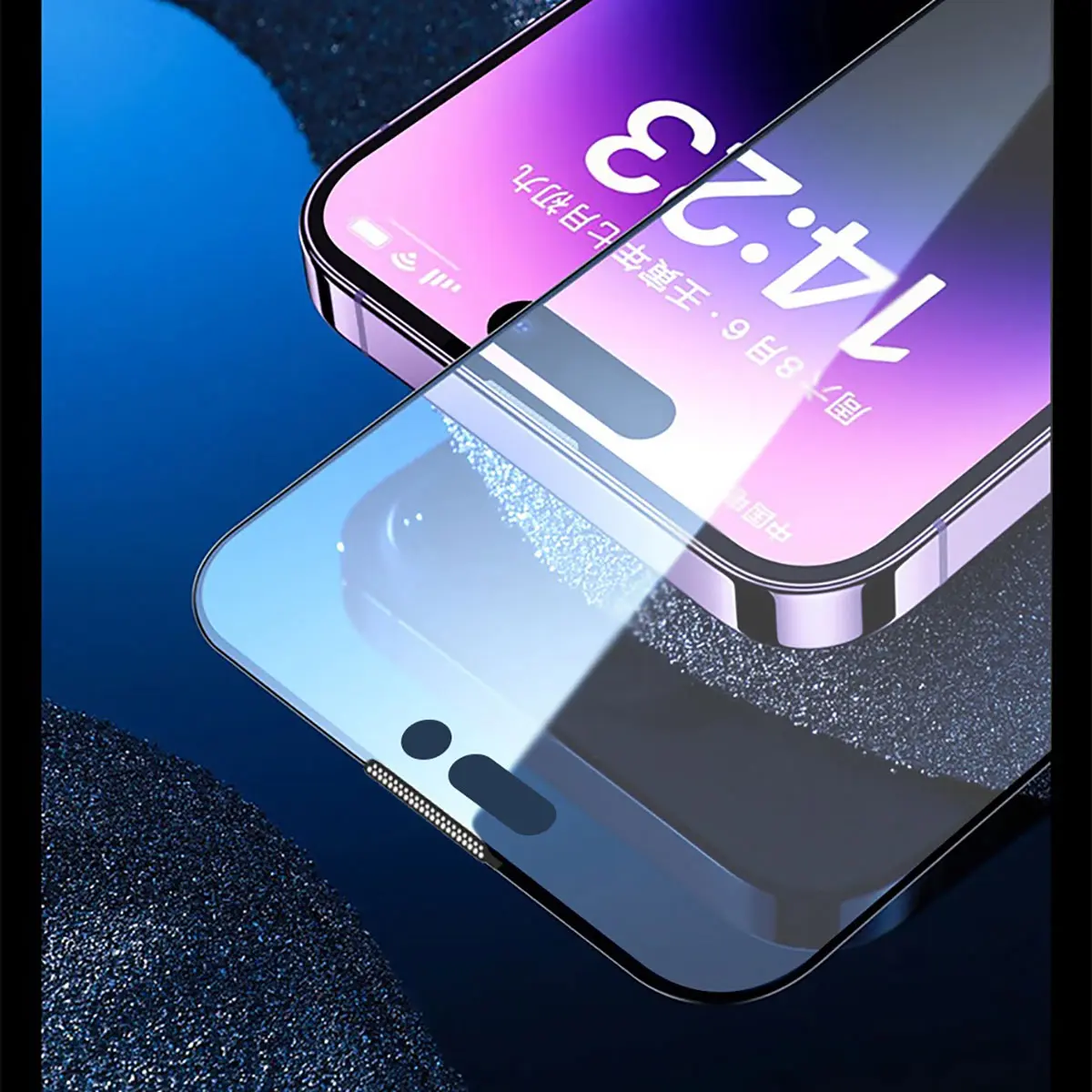 iPhone 14 Plus Mat Temperli Cam Ekran Koruyucu - Wiwu iVista Screen Matte Ultra