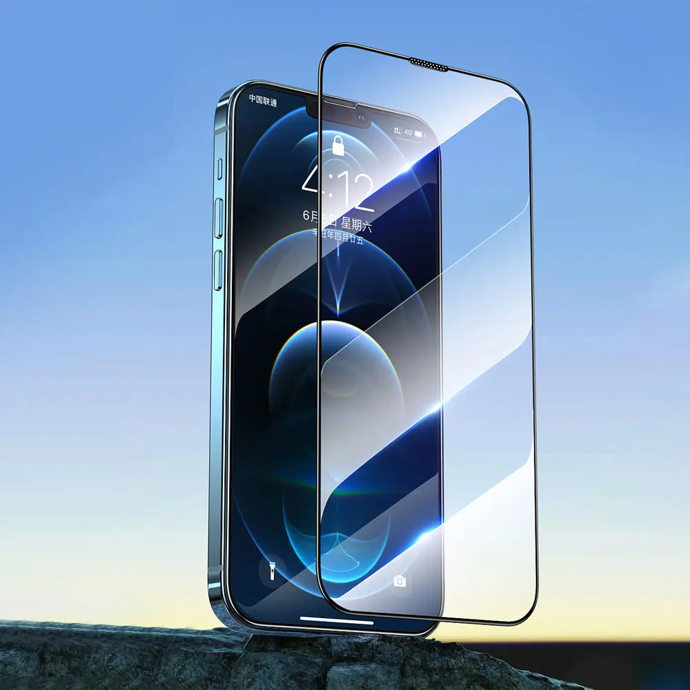 iPhone 14 Pro Mavi Işık Teknolojili Parlama Önleyici Cam Ekran Koruyucu - Wiwu CZ-003