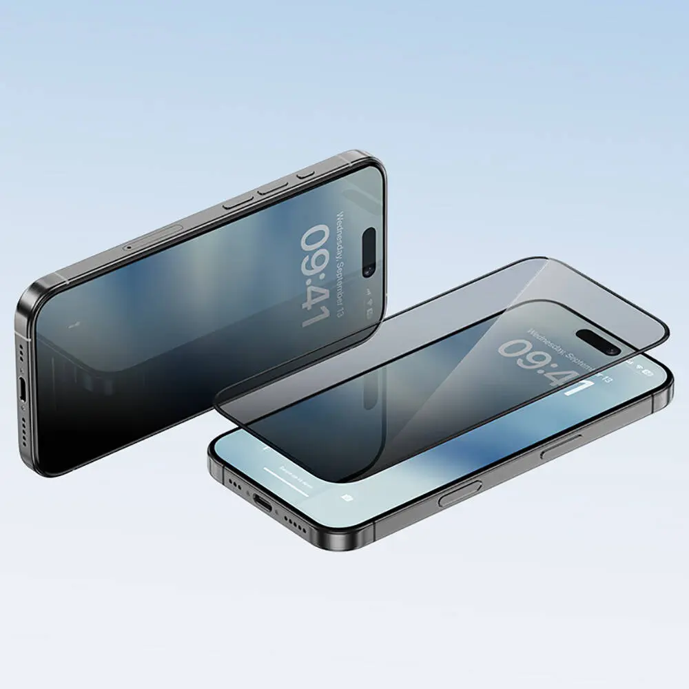 iPhone 14 Pro Gizlilik Ekran Koruyucu, Kolay Uygulama Aparatlı - Benks Ultra Shield