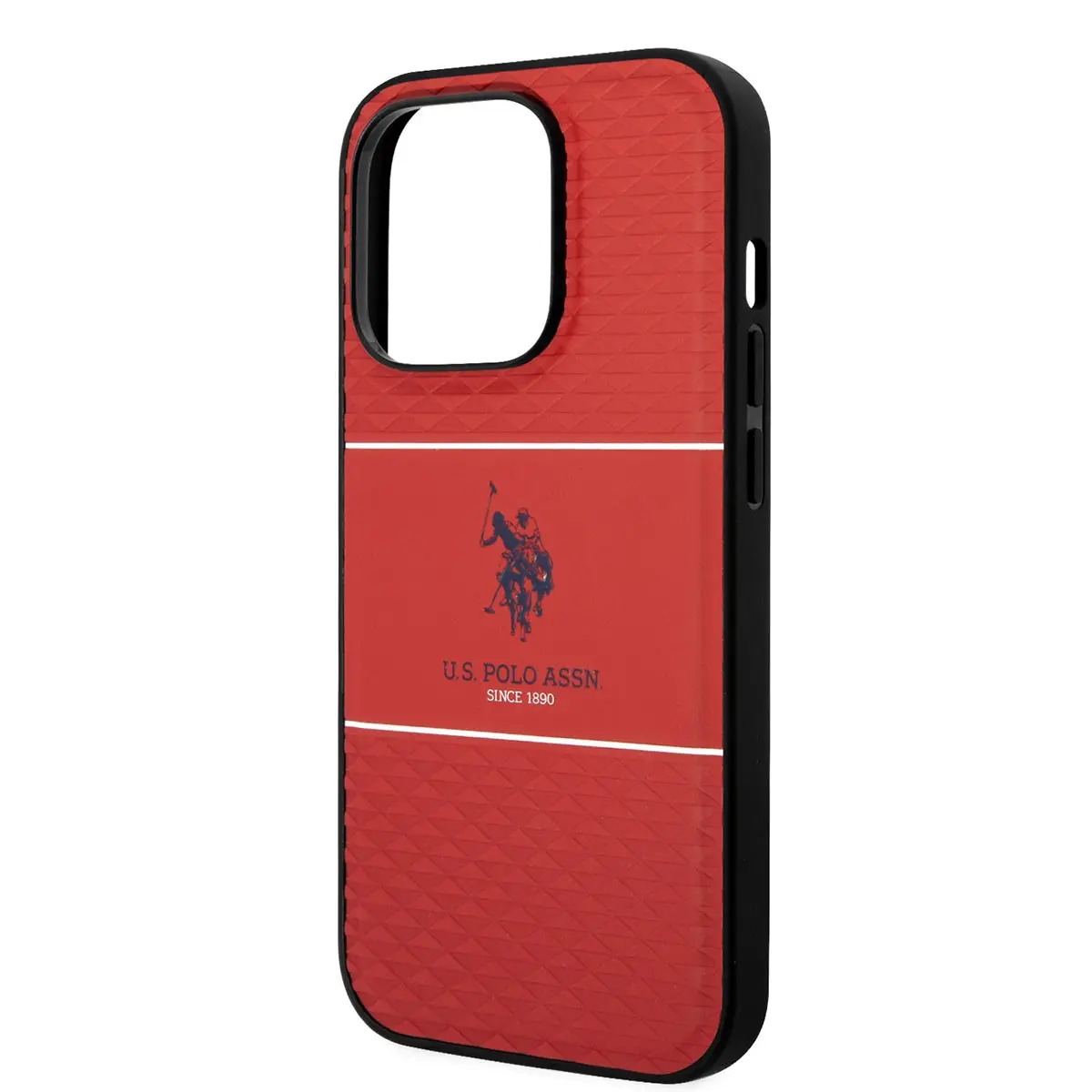 iPhone 14 Pro Deri Şeritli Logo Tasarımlı Kılıf - U.S. Polo Assn.
