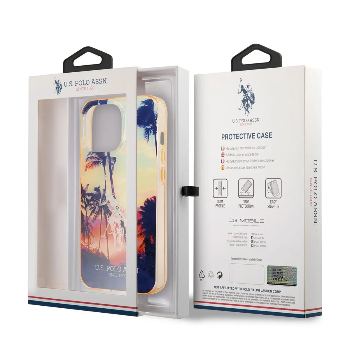iPhone 14 Pro Renkli Ağaç Baskılı Kılıf - U.S. Polo Assn.