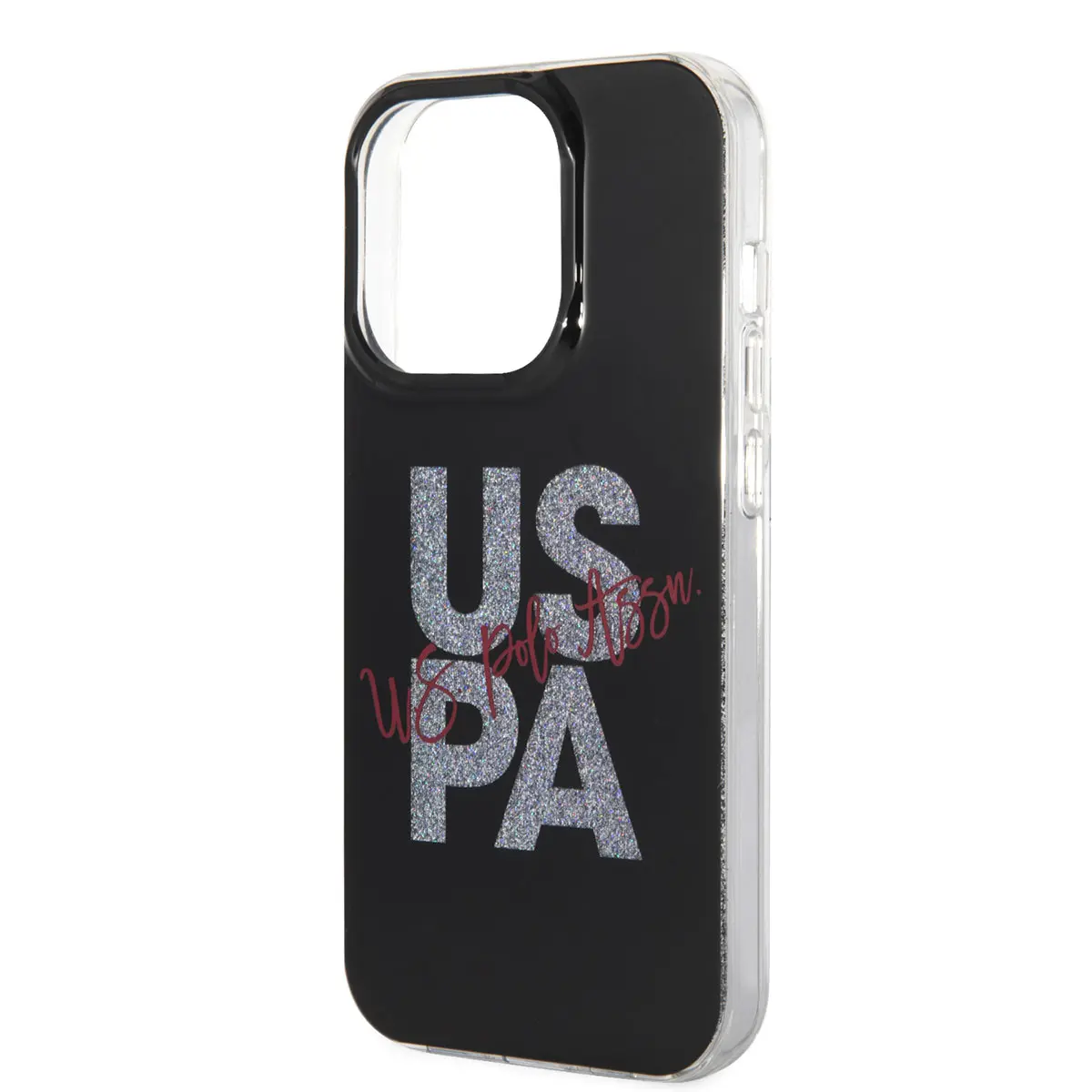 iPhone 14 Pro Simli Parlak Alfabe Tasarım Kılıf - U.S. Polo Assn.