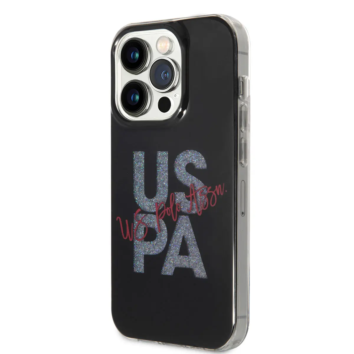 iPhone 14 Pro Simli Parlak Alfabe Tasarım Kılıf - U.S. Polo Assn.