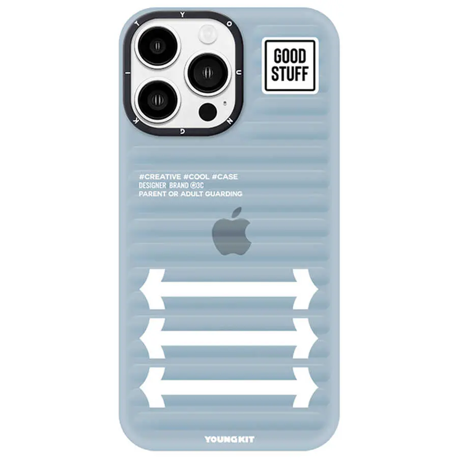 iPhone 14 Pro Tırtıklı Yüzeyli Kılıf - YoungKit Luggage FireFly