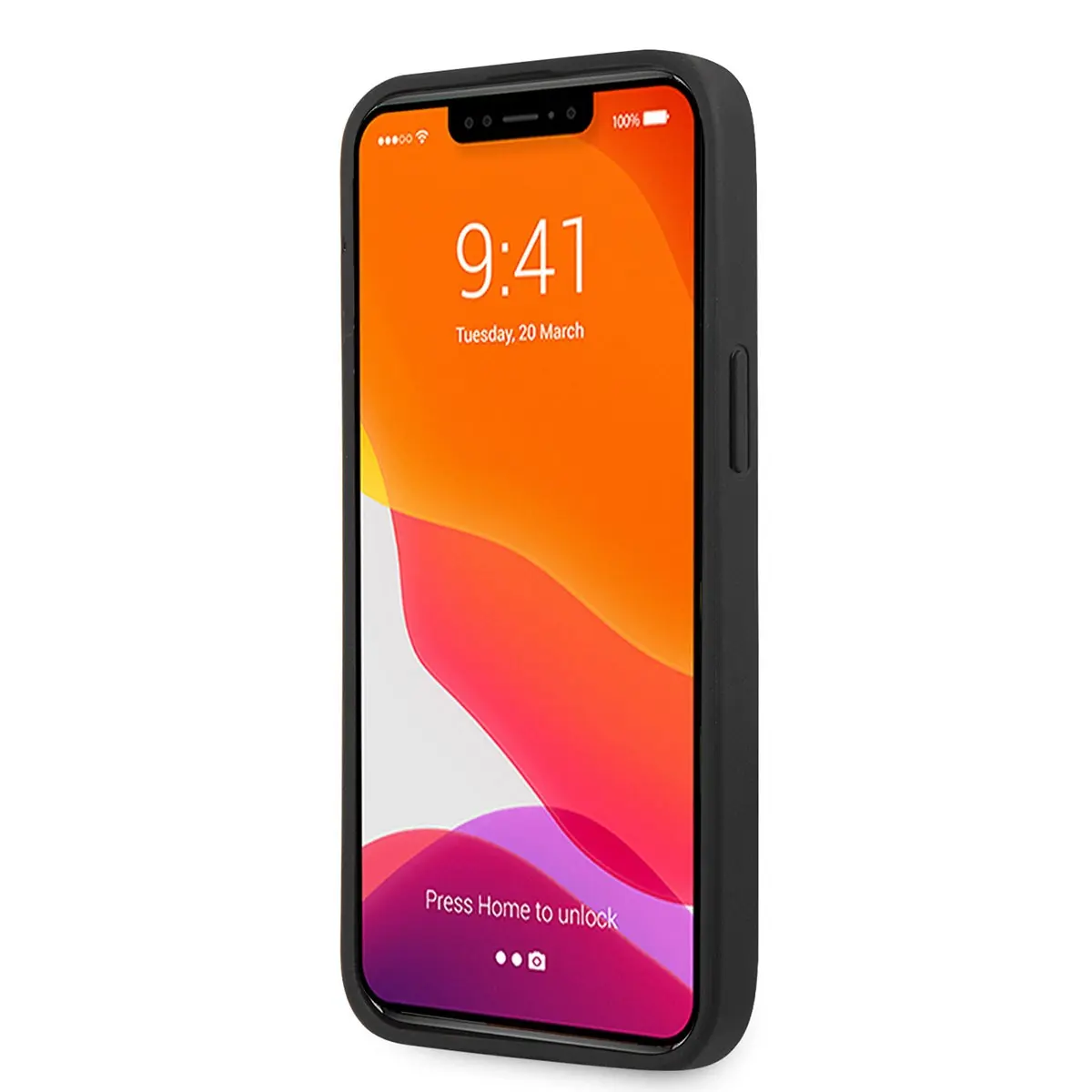 iPhone 14 Pro Deri Çizgili Kabartmalı Kılıf - AMG Leather