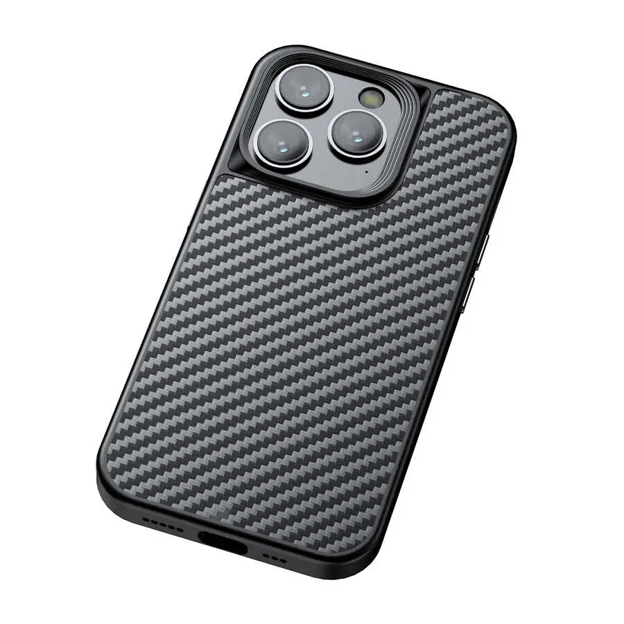 iPhone 14 Pro MagSafe Uyumlu Aramid Karbon Fiber Kılıf - Wlons Radison