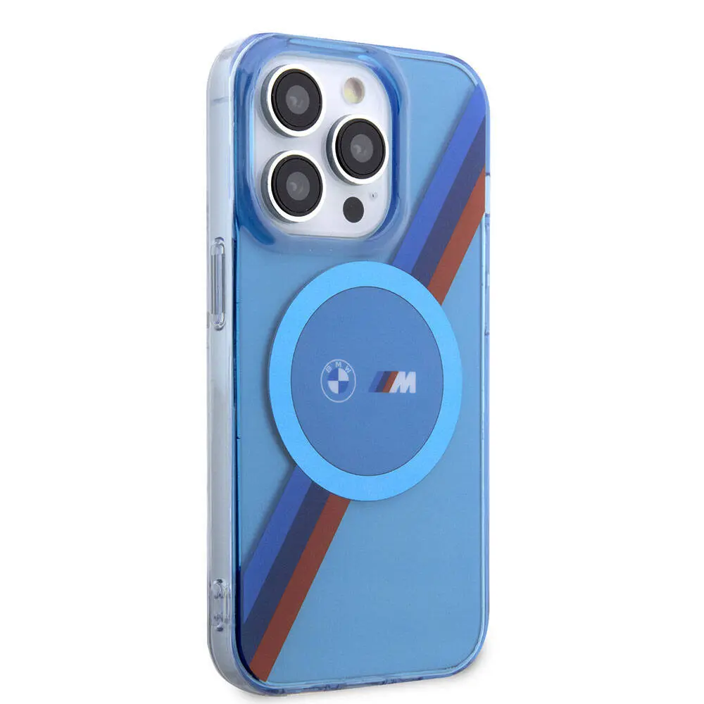 iPhone 14 Pro MagSafe Uyumlu Şeffaf Kılıf - BMW M Tricolor