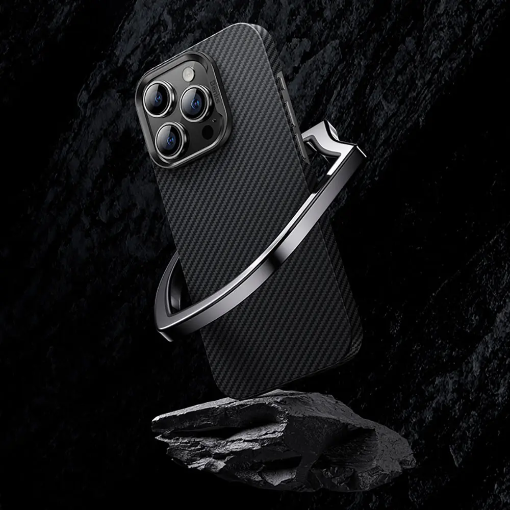 iPhone 14 Pro Karbon Fiber Kılıf - Benks 600D Essential Kevlar