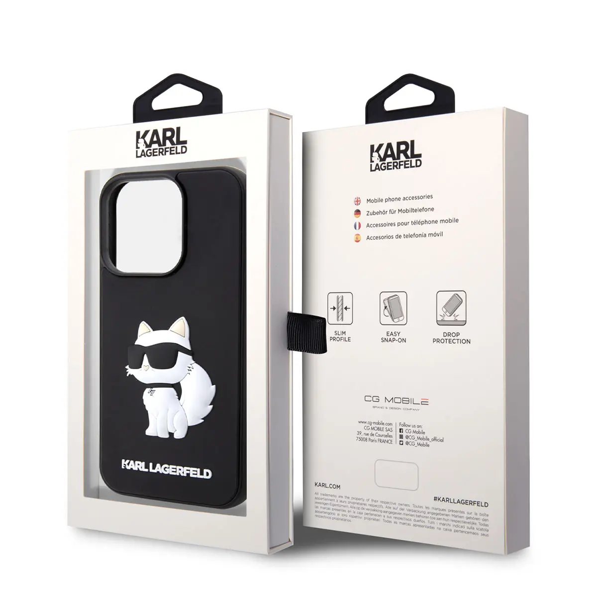 iPhone 14 Pro Kılıf, 3D Rubber Choupette Tasarımlı - Karl Lagerfeld