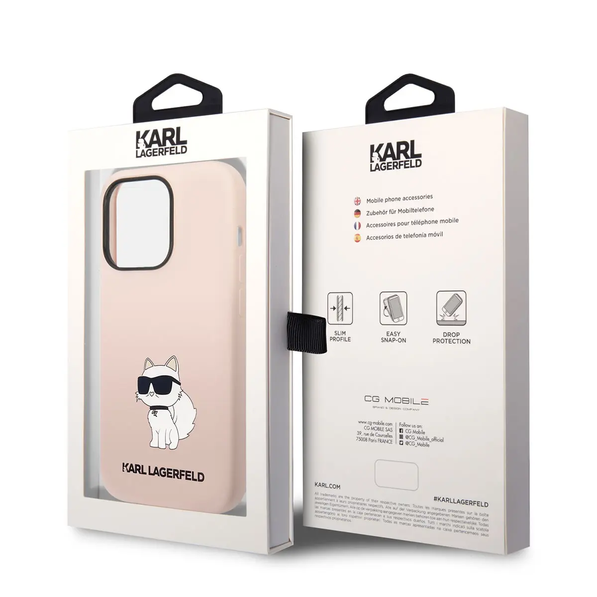 iPhone 14 Pro Silikon Kılıf, Choupette Dizayn - Karl Lagerfeld