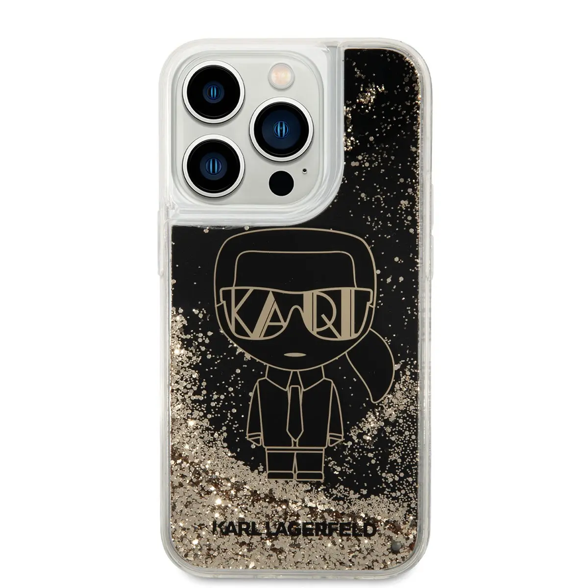 iPhone 14 Pro Sıvılı Simli Gatsby Tasarım Kılıf - Karl Lagerfeld