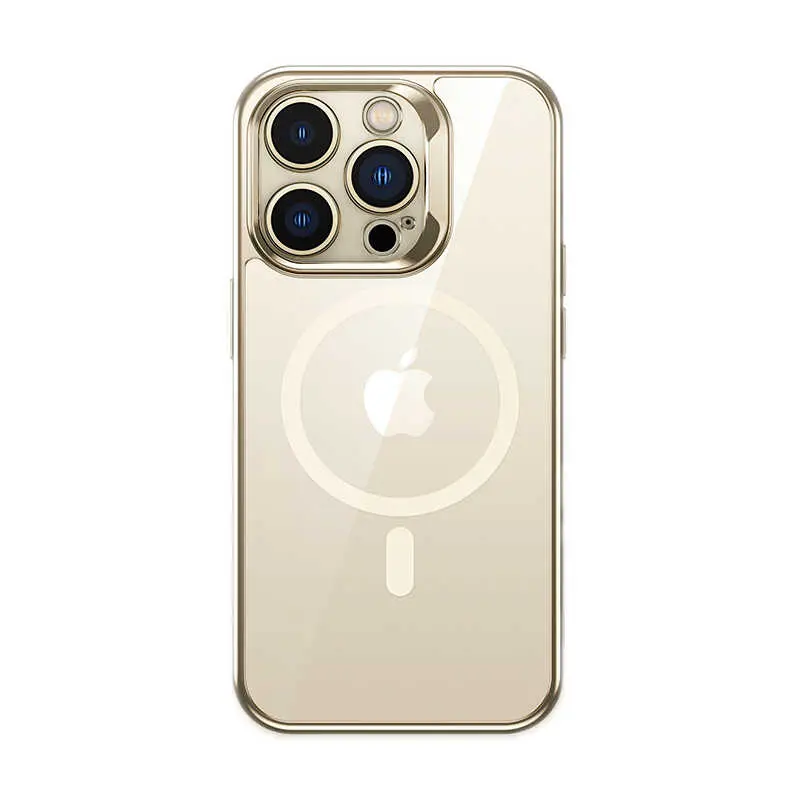 iPhone 14 Pro MagSafe Uyumlu Cam Yüzeyli Kılıf - Benks Electroplated