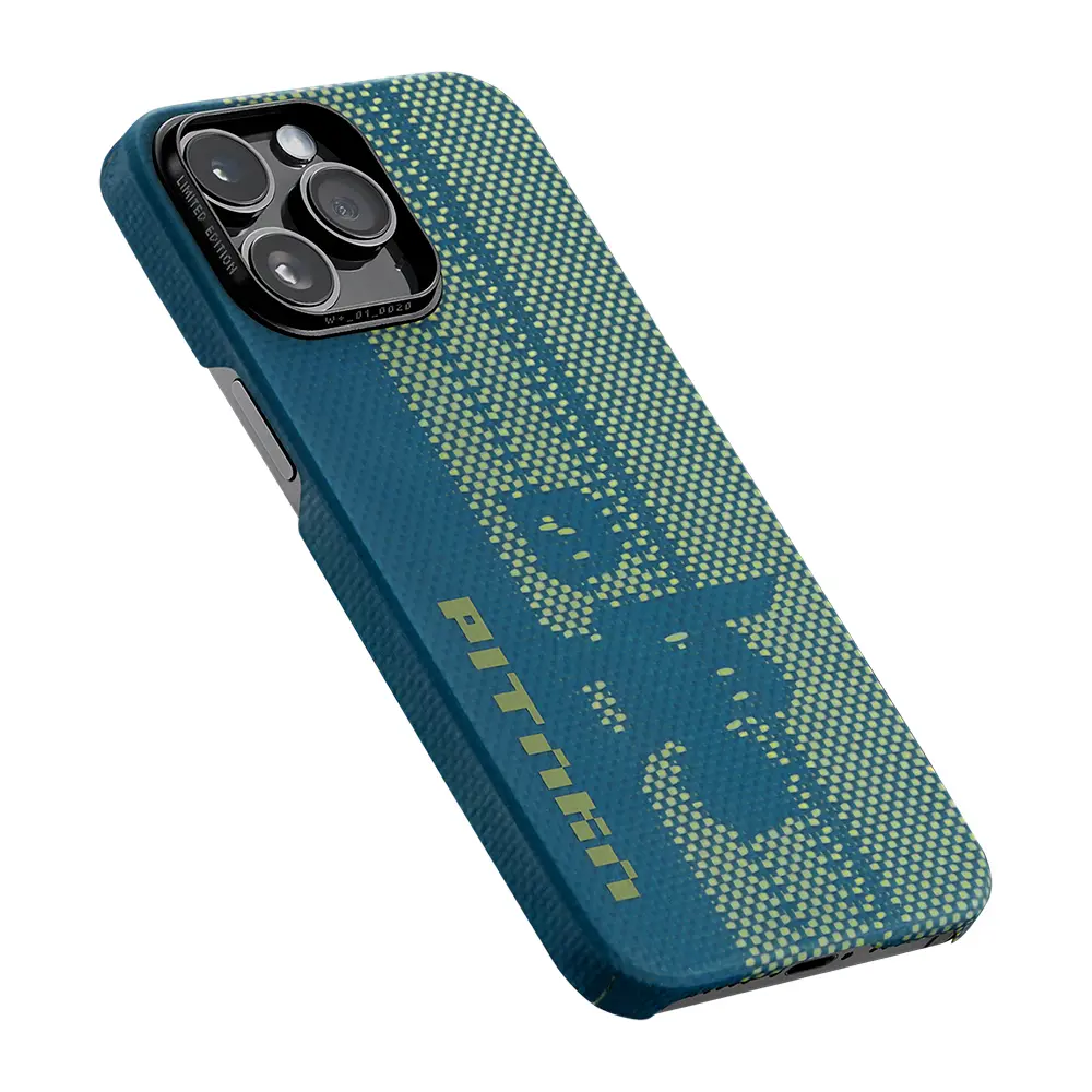 iPhone 14 Pro MagSafe Uyumlu Aramid Fiber Kılıf - Pitaka Pixel Game