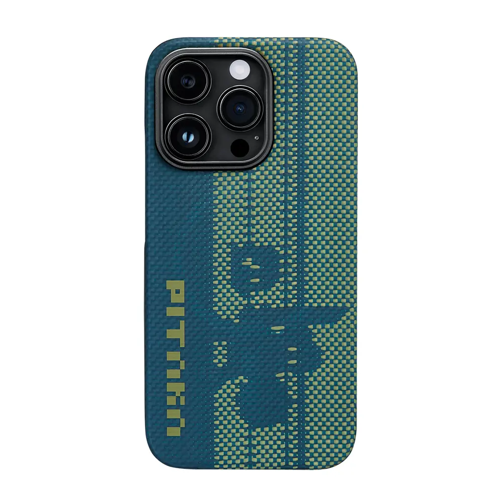 iPhone 14 Pro MagSafe Uyumlu Aramid Fiber Kılıf - Pitaka Pixel Game