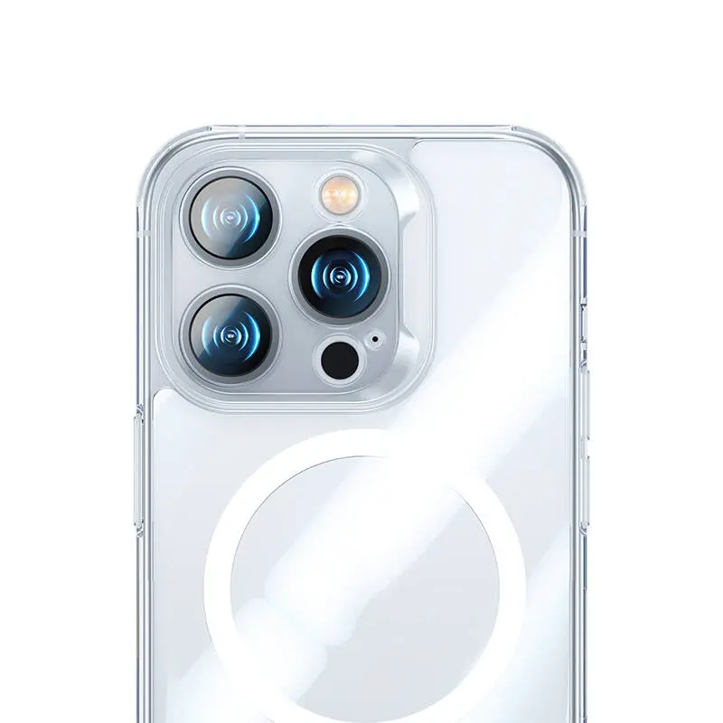iPhone 14 Pro MagSafe Uyumlu Şeffaf Kılıf - Benks Magnetic Shiny Glass