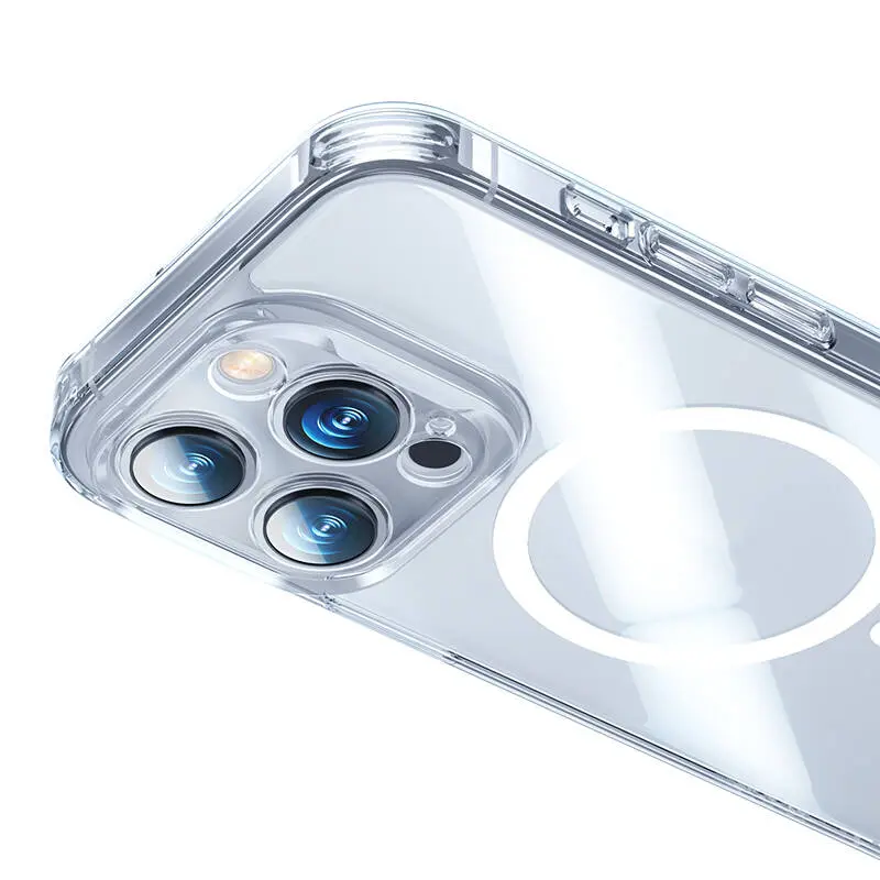 iPhone 14 Pro MagSafe Uyumlu Şeffaf Kılıf - Benks Magnetic Shiny Glass
