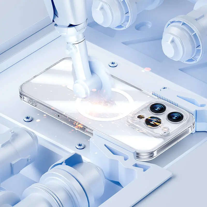 iPhone 14 Pro MagSafe Uyumlu Kamera Korumalı Şeffaf Kılıf - Benks Corning Glass