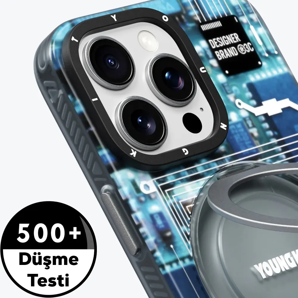 iPhone 14 Pro MagSafe Uyumlu 360° Standlı Kılıf - Youngkit Technology