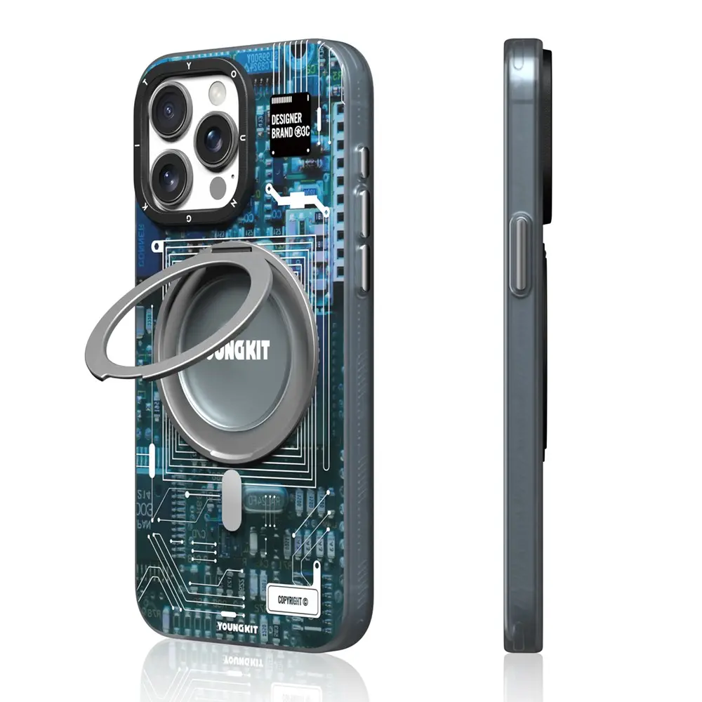 iPhone 14 Pro MagSafe Uyumlu 360° Standlı Kılıf - Youngkit Technology