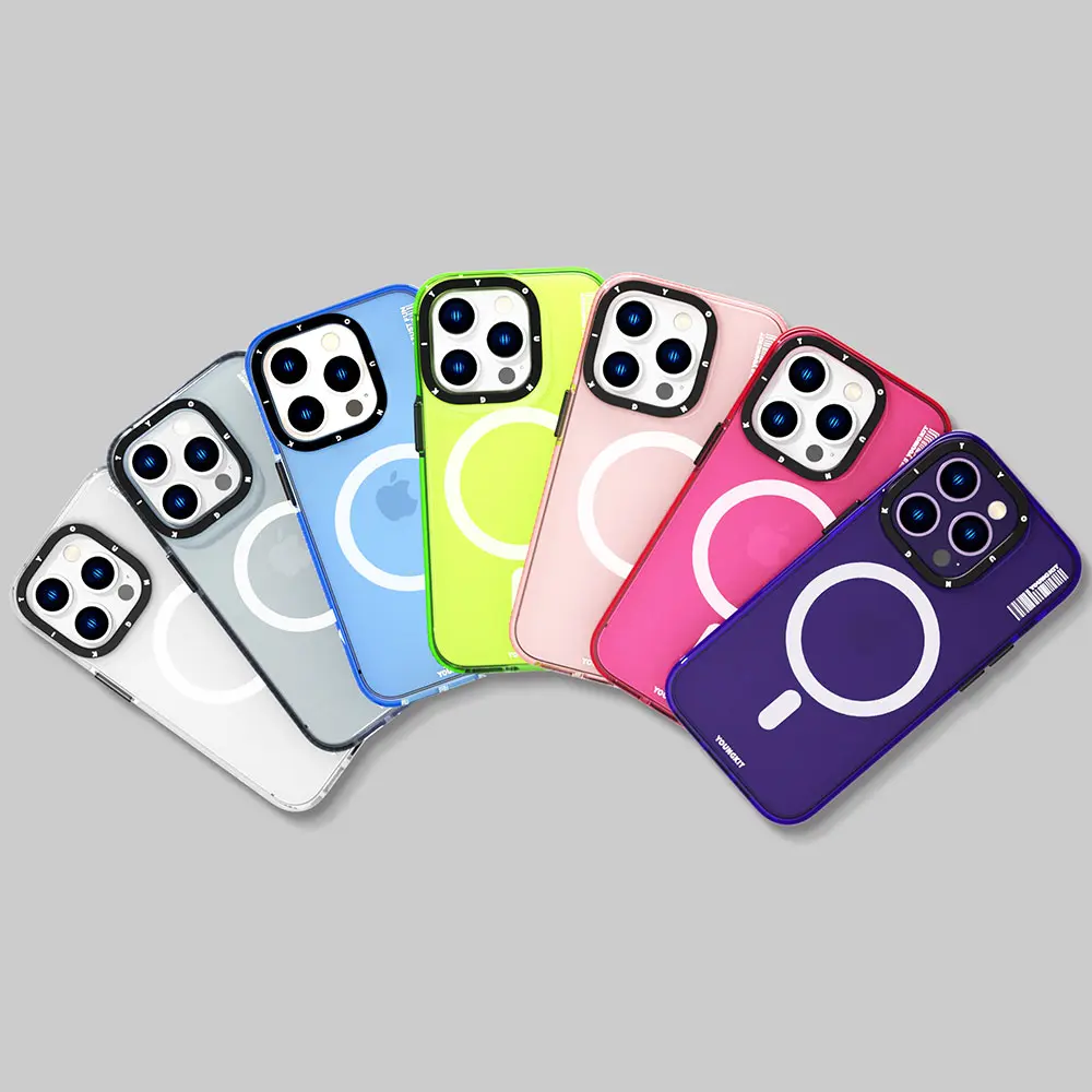 iPhone 14 Pro MagSafe Uyumlu Şeffaf Kılıf - Youngkit Crystal Color