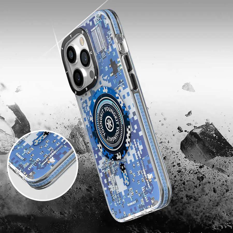 iPhone 14 Pro MagSafe Uyumlu Kamuflaj Kılıf - YoungKit