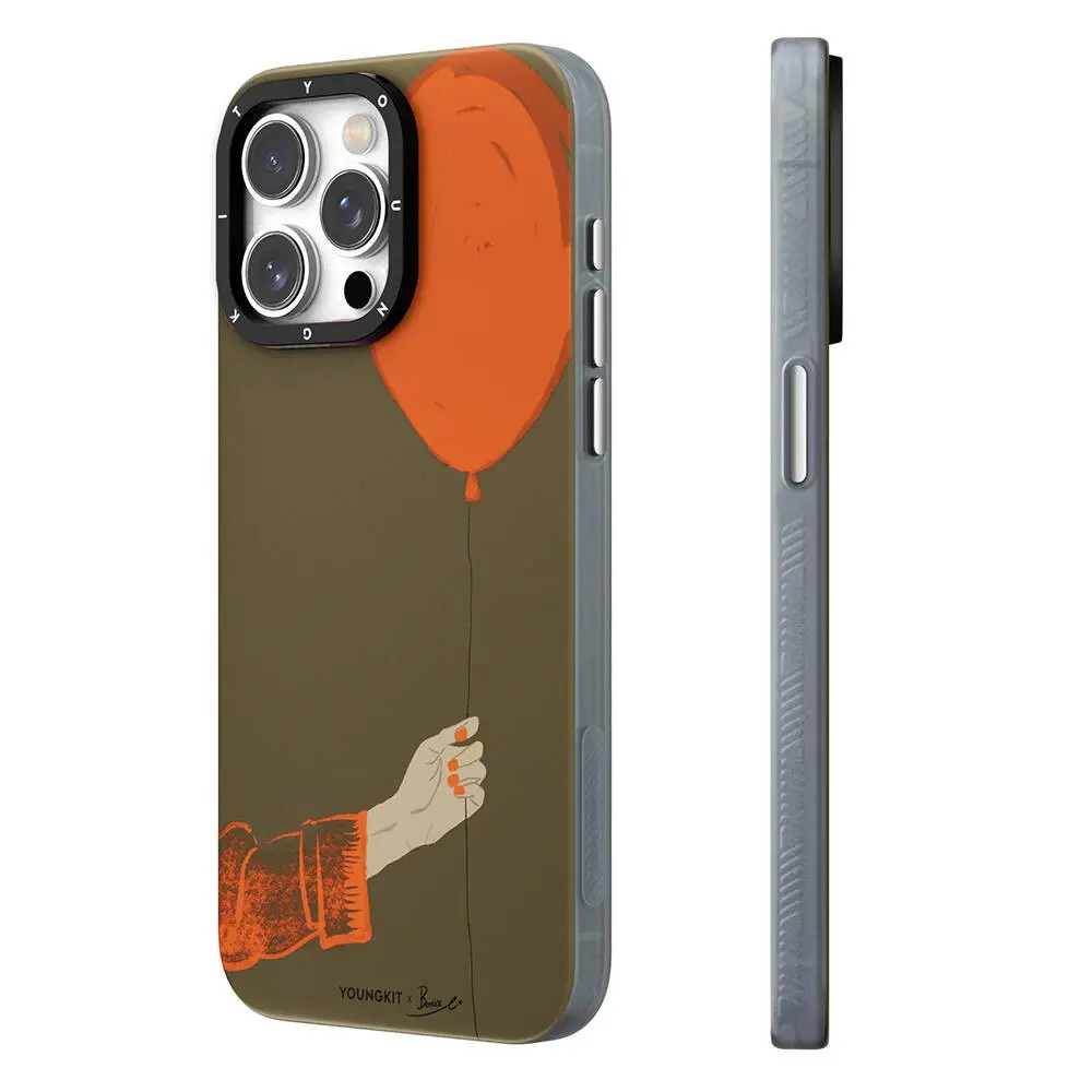 iPhone 14 Pro MagSafe Uyumlu Kılıf - Youngkit Orange Serisi Flying Balloon