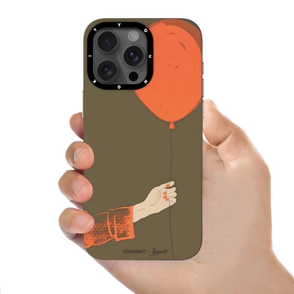 iPhone 14 Pro MagSafe Uyumlu Kılıf - Youngkit Orange Serisi Flying Balloon