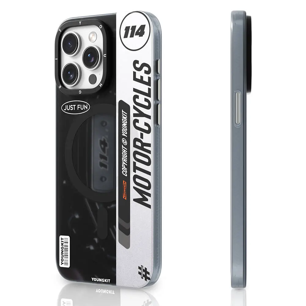 iPhone 14 Pro MagSafe Uyumlu Kılıf - Youngkit Motorcycle Legend