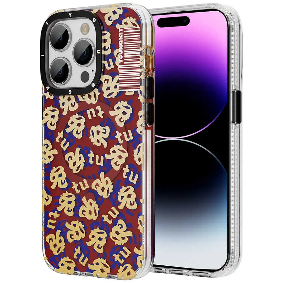 iPhone 14 Pro MagSafe Uyumlu Desenli Kılıf - Youngkit Rabbit Serisi