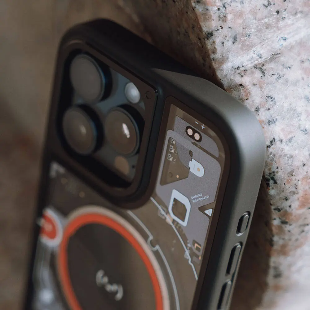 Apple iPhone 14 Pro Kılıf Özelleştirilebilir 3 Fonksiyonlu Bluetooth Bağlantılı Bitmo Lab Bangcase Akıllı M-safe Kapak