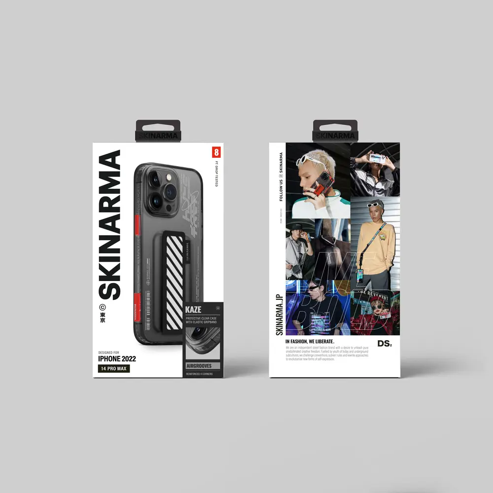 iPhone 14 Pro Şeffaf Desenli Kılıf - Skinarma Kaze