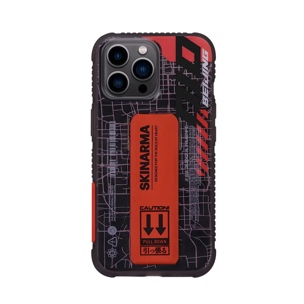 iPhone 14 Pro Şeffaf Desenli Standlı Kılıf - Skinarma Ryoiki