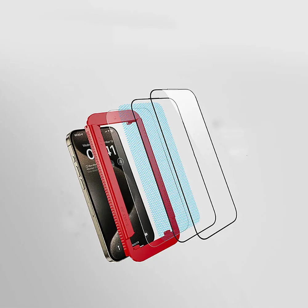 iPhone 14 Pro Max Clear HD Ekran Koruyucu ve Uygulama Aparatı - Casebang