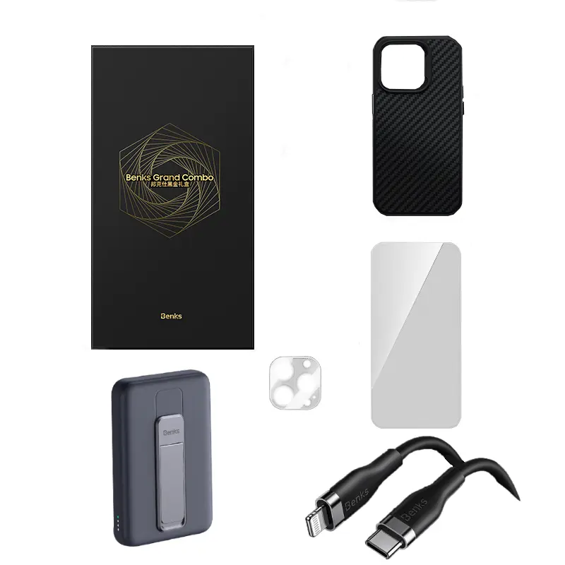 iPhone 14 Pro Max 5'i 1 Arada Aksesuar Seti - Benks Grand Combo New