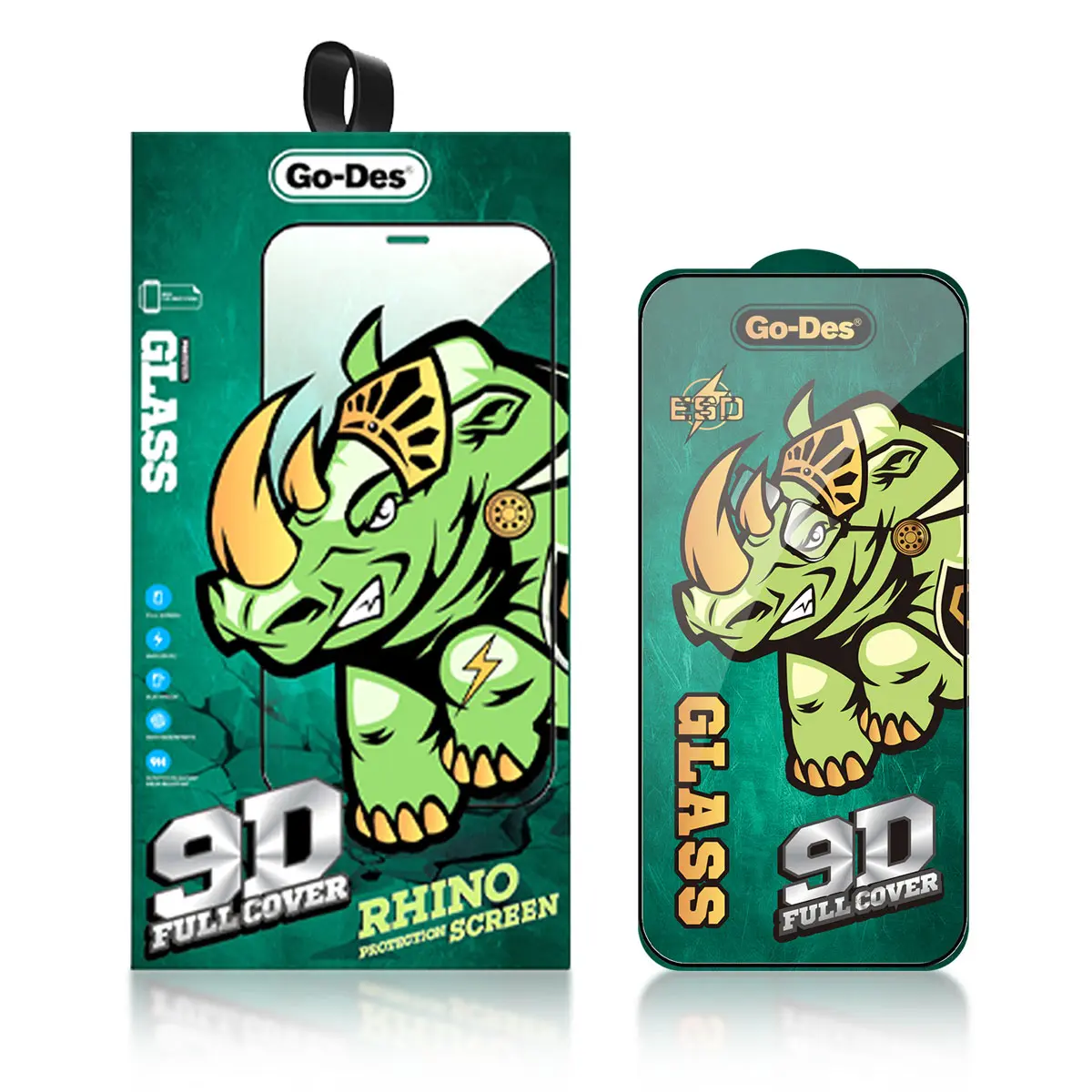 iPhone 14 Pro Max Full Cover Temperli Cam Ekran Koruyucu - Go Des 9D
