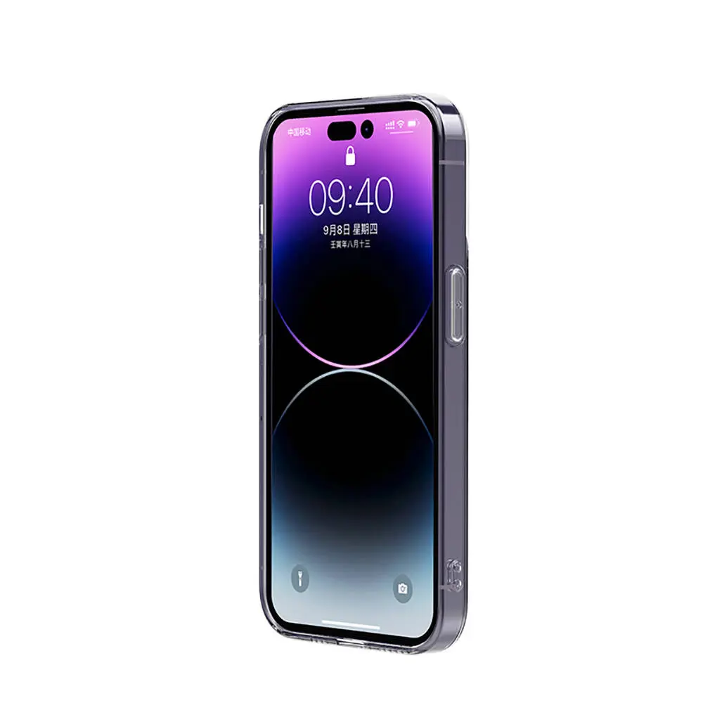 iPhone 14 Pro Max Şeffaf Silikon Kılıf, Airbagli Darbe Emici - Recci Clarity
