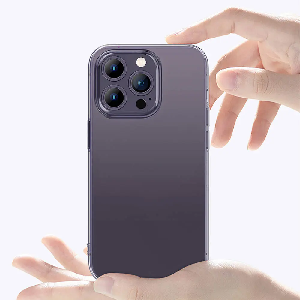 iPhone 14 Pro Max Şeffaf Silikon Kılıf, Airbagli Darbe Emici - Recci Clarity