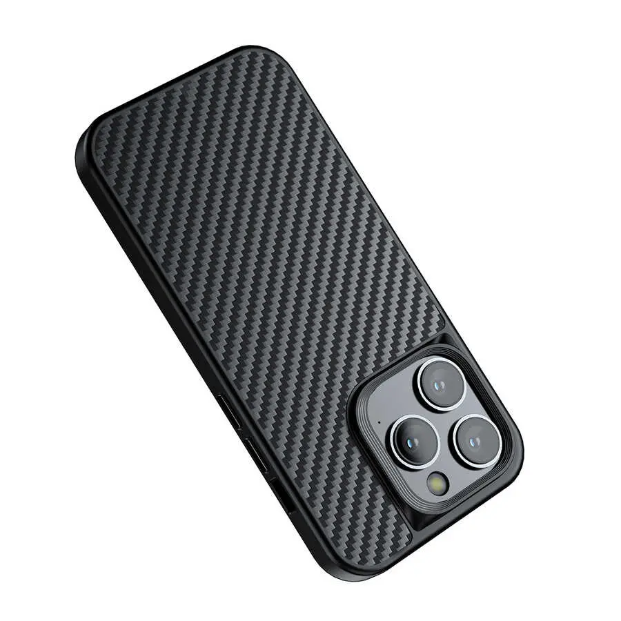 iPhone 14 Pro Max MagSafe Uyumlu Aramid Karbon Fiber Kılıf - Wlons Radison
