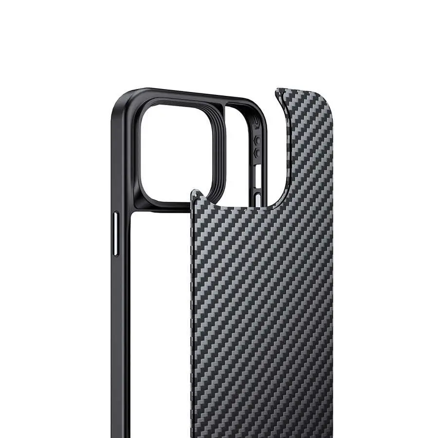 iPhone 14 Pro Max MagSafe Uyumlu Aramid Karbon Fiber Kılıf - Wlons Radison