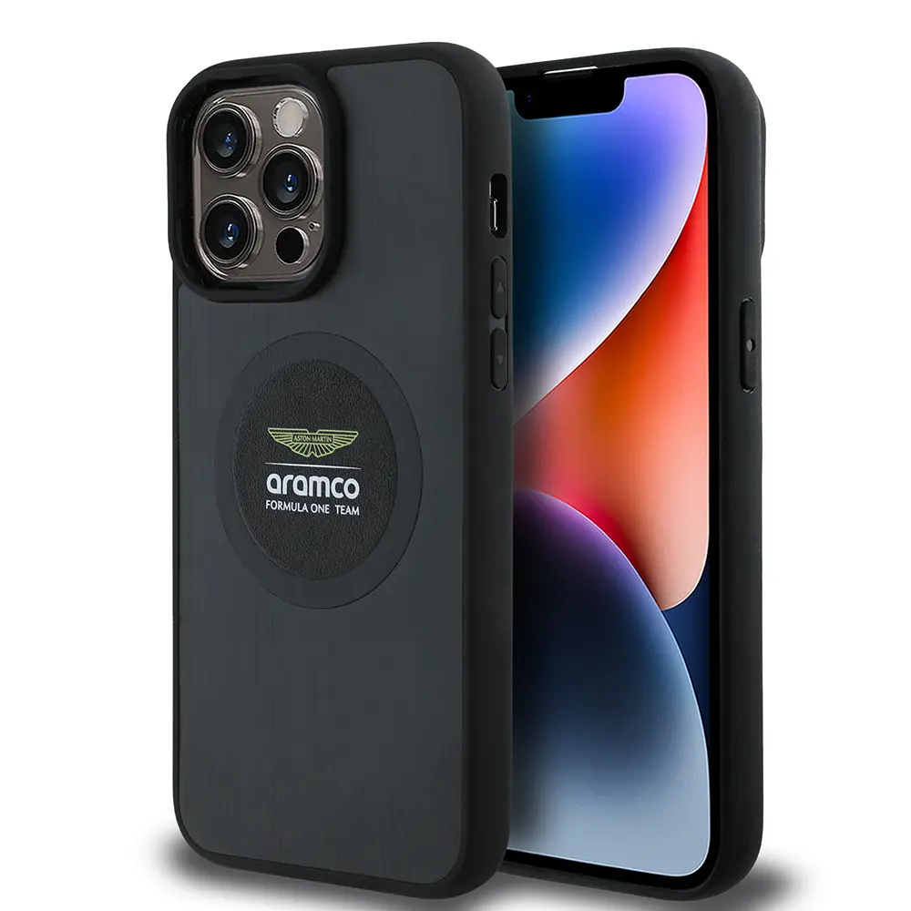 iPhone 14 Pro Max MagSafe Uyumlu Alüminyum Arka Yüzeyli Kılıf - Aston Martin Formula One Team