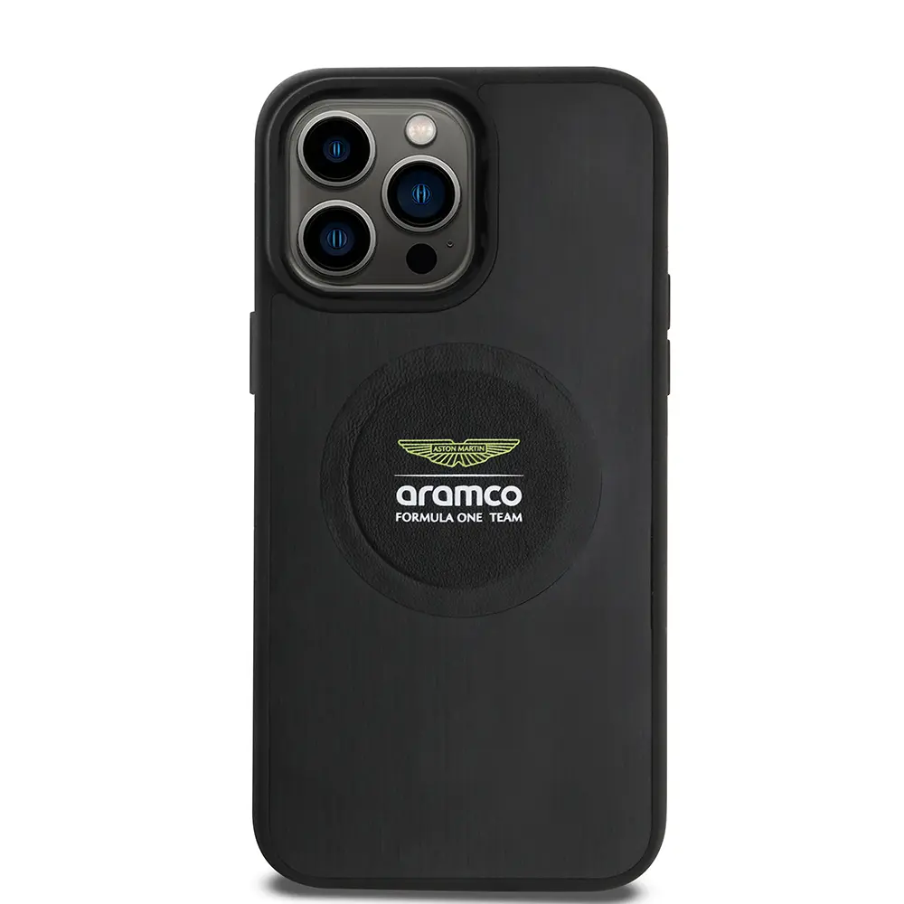 iPhone 14 Pro Max MagSafe Uyumlu Alüminyum Arka Yüzeyli Kılıf - Aston Martin Formula One Team