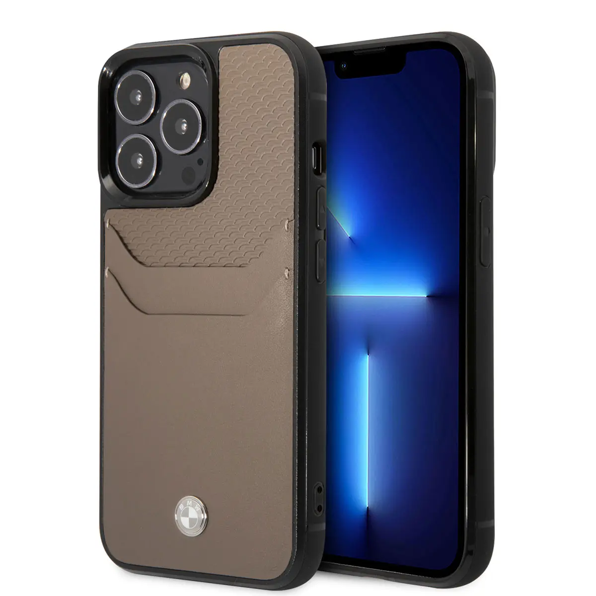 iPhone 14 Pro Max Deri Kartlıklı Kılıf - BMW Lisanslı Tasarım