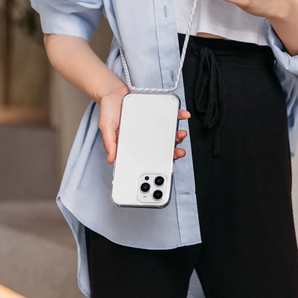 iPhone 14 Pro Max Şeffaf Kılıf, Boyun Askılı - Switcheasy Play